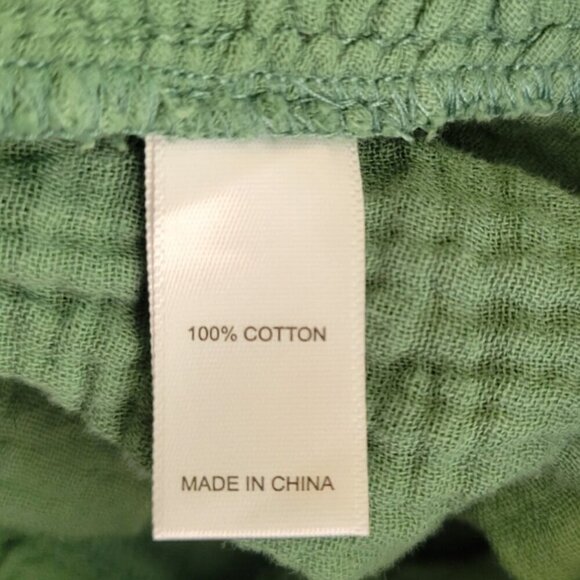 Cuddl Duds fresh green 100% cotton cozy comfy stretch-waist lounge pants size M - Picture 8 of 10
